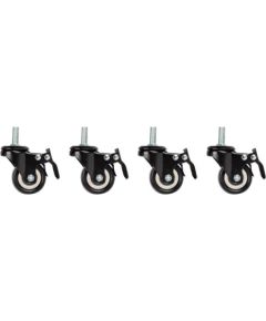 Lanberg Castors with thread and brake for wall mounting cabinets, 4 pcs AK-1601-B