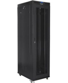 Lanberg Rack cabinet 19" free-standing 47U/800x1000 (flat pack) with mesh door, LCD FF01-8047-23BL Black