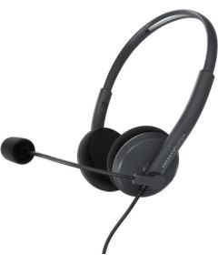 Energy Sistem Headset Office 2 Anthracite, On-ear, 3.5mm plug, retractable boom mic. Energy Sistem Wired Earphones Headset Office 2 Wired On-Ear Microphone Anthracite