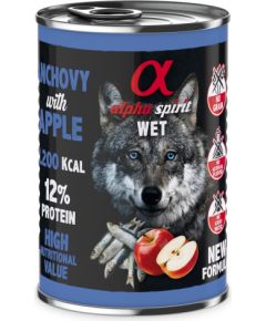 ALPHA SPIRIT WET Anchovies with apple - wet dog food - 400g