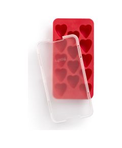 Brabantia LEKUE ledus kubiņu veidne sirds formas ar vāku, red - 882326