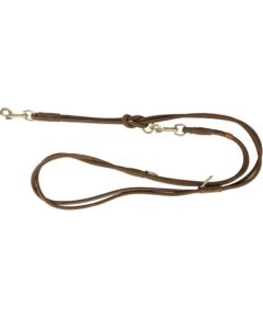 Trixie Pure, smycz regulowana, dla psa, sk�rzana, br�zowa, S: 2 m/10 mm, okr�g�a