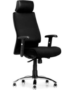 Kontorstol AS6002 textil sort m/hårde hjul