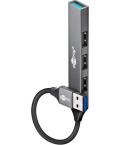 Goobay Slim 4-Port USB Hub, USB-A to USB-A, 5 Gbit/s 74456