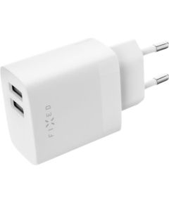 FIXED Dual USB Travel Charger 17W, White Fixed