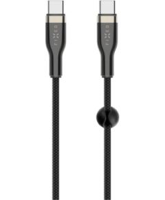 Fixed Braided Cable USB-C/USB-C, 2m, 100W FIXDB-CC2-BK