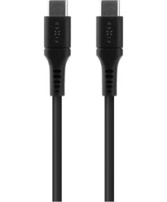 Fixed Liquid Silicone Cable USB-C/USB-C, 1.2m, 60W FIXDLS-CC12-BK