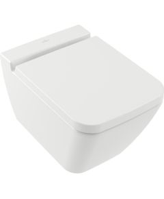 Villeroy & Boch pods ar QR/SC vāku Finion rimless, stiprināms pie sienas, 375x560 mm, SupraFix, balts CP