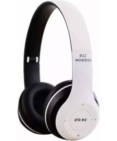 iWear   BITS Noise Cancell Foldable Bluetooth 5.0 Wireless Headset FM Radio / MP3 Mico SD and Phone White