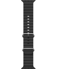 iWear   S1 Grooved Soft Silicone 20mm strap for Apple Watch 49mm / 45mm / 44mm / 42mm Black