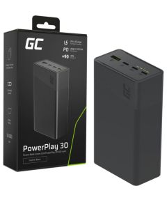 Green Cell Enerģijas krātuve GreenCell PowerPlay 30 30000mAh Black