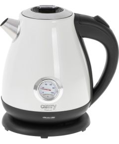 Camry Kettle with a thermometer CR 1344 Electric 2200 W 1.7 L Stainless steel 360° rotational base White