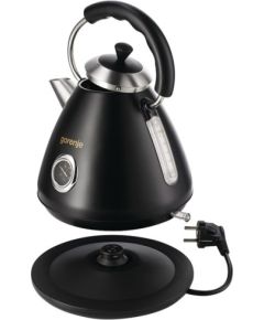 Gorenje Kettle K17CLBK Electric 2200 W 1.7 L Plastic and metal 360° rotational base Black