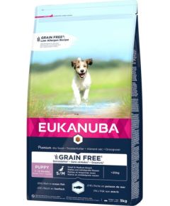 EUKANUBA Grain Free Puppy Small/Medium Breed Ocean Fish - dry dog food - 3 kg
