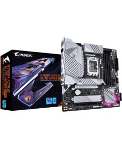 GIGABYTE B760M AORUS ELITE WIFI6E GEN5 Motherboard - Supports 14th Gen. Intel Core CPUs, 12+1+1 phases VRM, up to 5600MHz DDR5, 2xPCIe 4.0 M.2, Wi-Fi 6E, 2.5 GbE LAN, USB 3.2 Gen 2x2