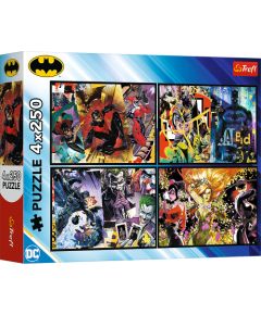 TREFL BATMAN Комплект пазлов, 4x250 шт.