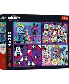 TREFL DISNEY MICKEY MOUSE Комплект пазлов, 4x250 шт.