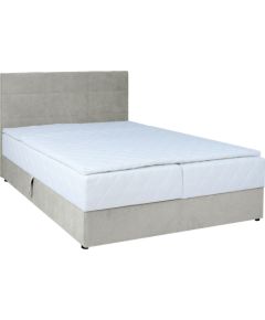 Continental bed LEVI 160x200cm, with mattress, dark beige