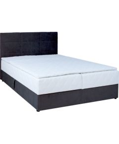Continental bed LEVI 160x200cm, with mattress, dark grey
