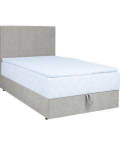 Continental bed LEVI 90x200cm, with mattress, dark beige