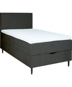 Continental bed LAARA 90x200cm, dark grey