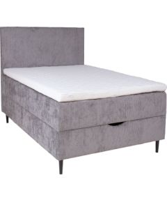 Continental bed LAARA 90x200cm, grey