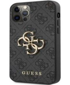 Guess Apple  iPhone 12 Pro Max Metal Logo Case Grey