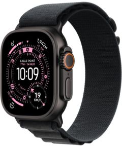 Apple Watch Ultra 3 GPS + Cellular 5G 49mm Black Titanium Case with Black Alpine Loop - Medium