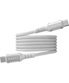 Havit CB6297 - Magnetic cable USB type C to USB type C, 1m (white)