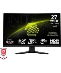 LCD Monitor MSI MAG 274CQF 27" Gaming/Curved Matte Panel VA 2560x1440 16:9 180Hz 0.5 ms Colour Black MAG274CQF