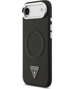 Guess Apple  iPhone 17 Air PU Leather Triangle Logo MagSafe Case Black
