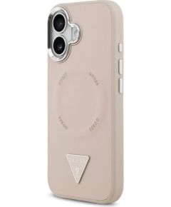 Guess Apple  iPhone 17 PU Leather Triangle Logo MagSafe Case Pink