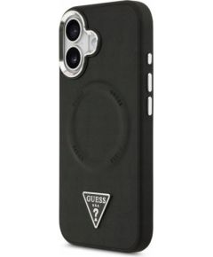 Guess Apple  iPhone 17 PU Leather Triangle Logo MagSafe Case Black