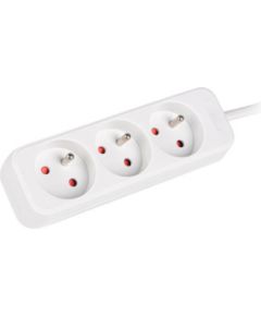 Lanberg Cable Power Strip 3M 3X French Outlets Quality-Grade Copper PS0-03E-0300-W