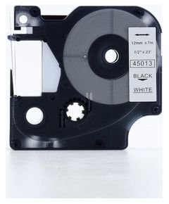 Совместимая лента Dymo S0720530 D1 45013 12 мм х 7 м Черный на белом