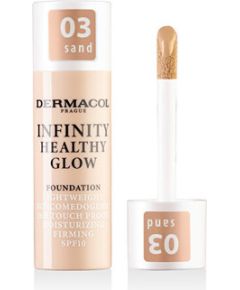 Dermacol Infinity Healthy Glow Foundation - Lehký rozjasňující make-up 20 g 03 SAND