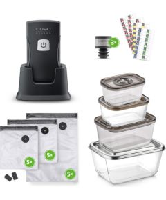 Caso Professional Hand Vacuum Sealer with Accessories Vacu OneTouch Pro Set Power 20 W Black