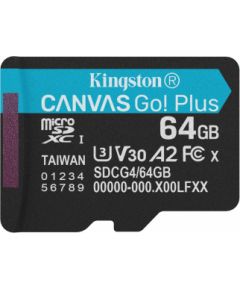 Atmiņas karte Kingston  Canvas Go Plus G4 MicroSDXC 64GB