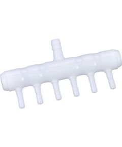 Esselte Aqua Natura,  ��cznik , do rurki powietrznej, bia�y, PP, 8 mm do 4 mm, 6 przej��, 25szt/ op.