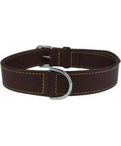 Zolux LEATHER LINED COLLAR 70MM BRN