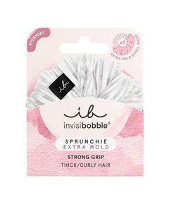Invisibobble Sprunchie Extra Hold Pure White - Gumička do vlasů