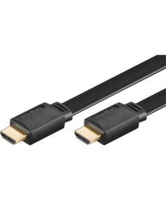 Goobay -  High Speed HDMI flat-cable with Ethernet 1 m Black