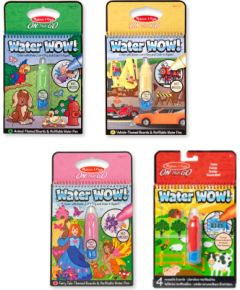 MELISSA & DOUG Water Wow! Ūdens krāsojamā grāmata Radošās rotaļlietas