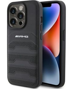 AMG Leather Debossed Lines Back Case Aizsargapvalks Priekš Apple iPhone 15 Pro