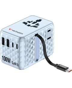 Verbatim Ceļojumu Adapteris EU / UK / US / 2x USB-C / 2x USB-A / USB-C 100W
