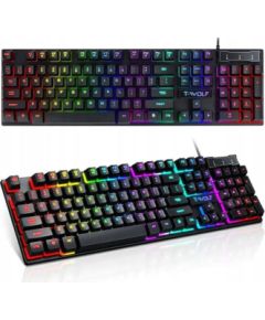 iLike   Gaming full size keyboard with fast respond Keys&RGB Lightnig ENG layout Black