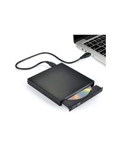 HQ   RW2 Slim External USB 2.0 CD / DVD Rom Drive Reader with USB Cable Power Black