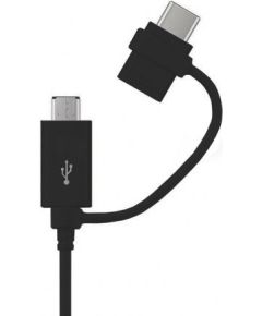 Samsung   USB 2in1 Combo Type-C&Micro USB Data&Charging Cable 1.2m (OEM) Black