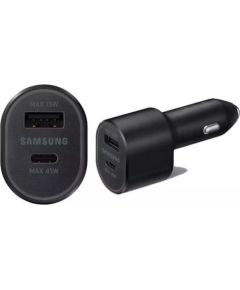 Samsung   EP-L5300XBE 60W Super Fast Car charger 45W USB-C / 15W USB + USB-C Cable Black (OEM) Black