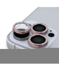 Guess Apple  iPhone 16 Pro/16 Pro Max Fixed Glliter Protective Lens Pink